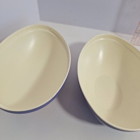 Easter Bunny Egg Basket Flowers Purple 5.5" Plastic Blow Mold Ullman Co - Picture 11 of 13